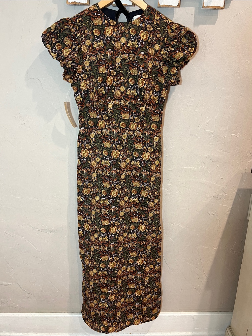 Sorella Vivienne 100% Cotton Vintage-Inspired Floral Maxi Dress. Size 0. NWT